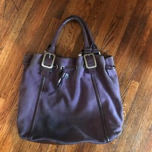 cole Haan purple suede hobo